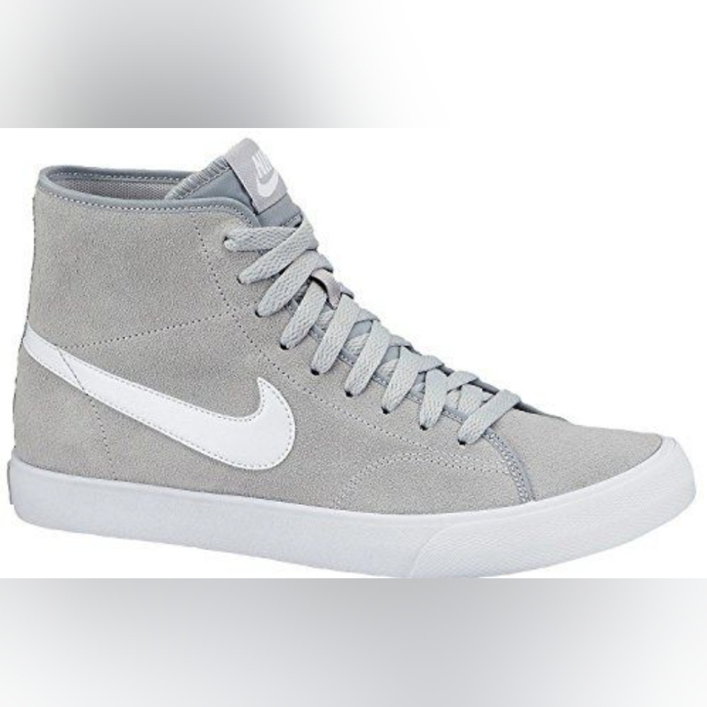 Nike Primo Court Mid Suede Wolf Grey Sneaker Shoes Women 11 Or Men 9.5 Unisex